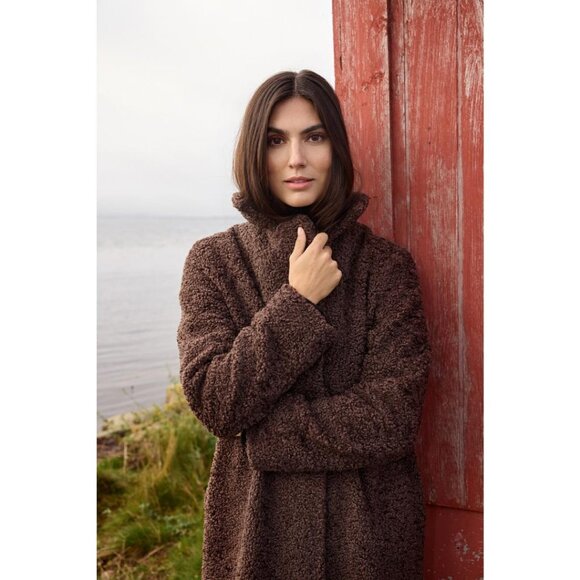 NWT SOYA CONCEPT MUKITE Chocolate Brown Teddy Jacket - Picture 3 of 10